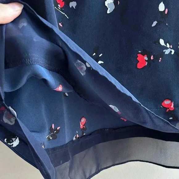 GAP Navy Blue Tank Top with Flowers, Square Tank Top, Layering Tank, Size Small - Picture 5 of 16